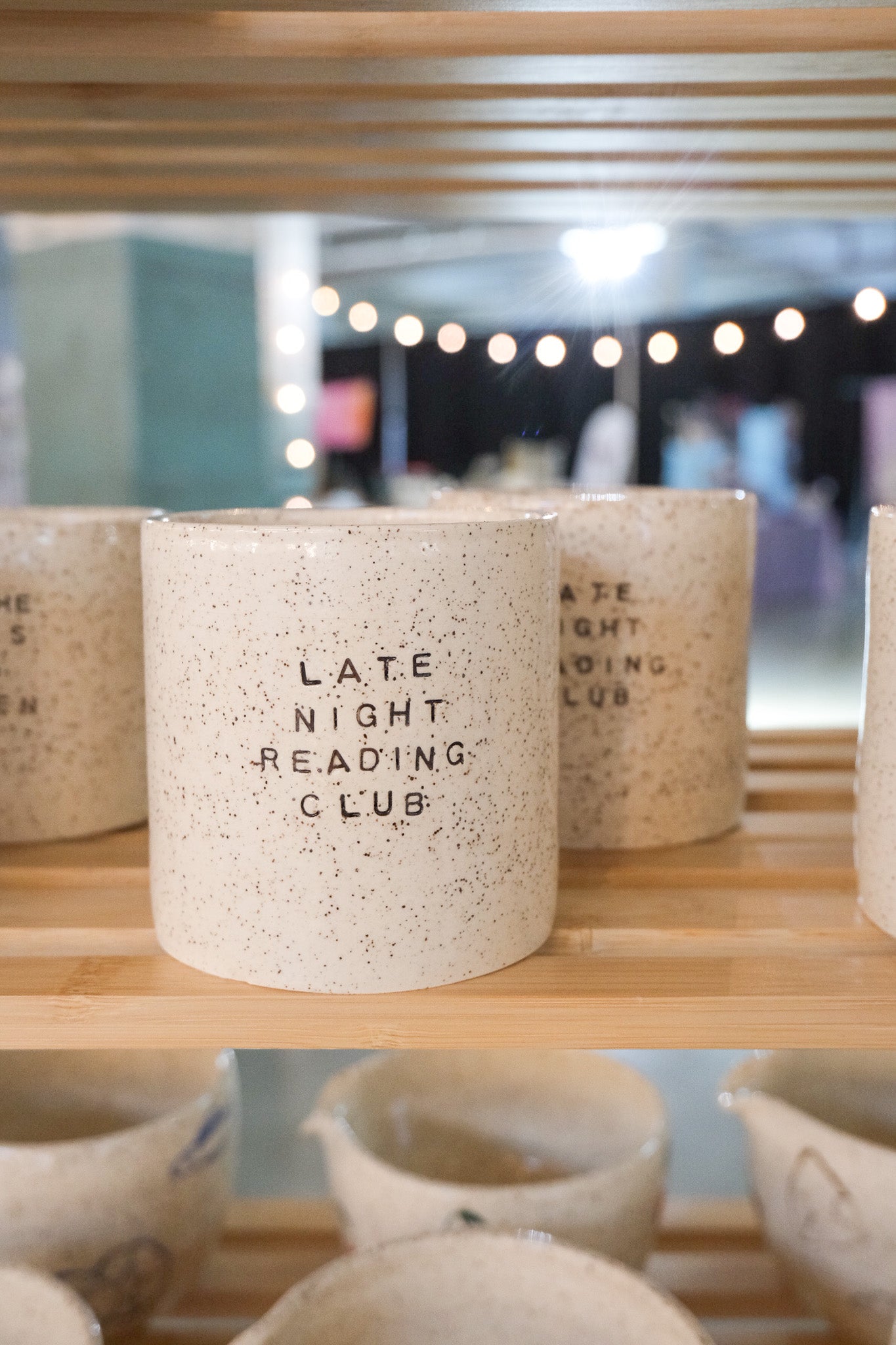 pre-order 'late night reading club' dimple cup