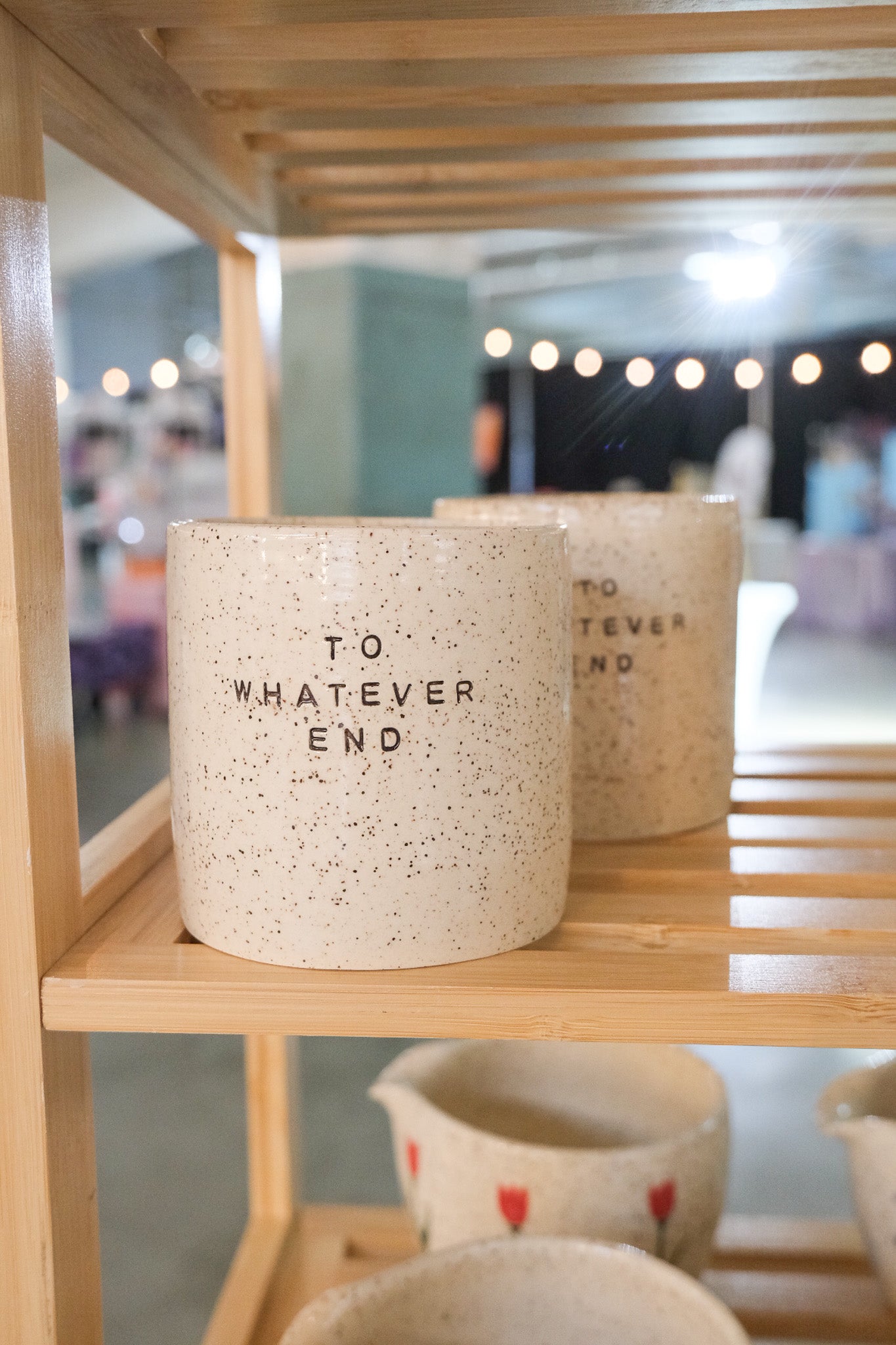 pre-order 'to whatever end' dimple cup