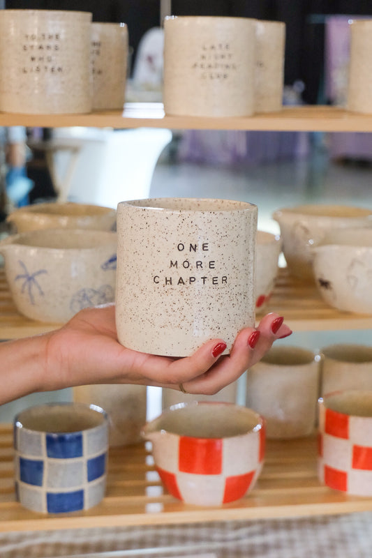 pre-order 'one more chapter' dimple cup