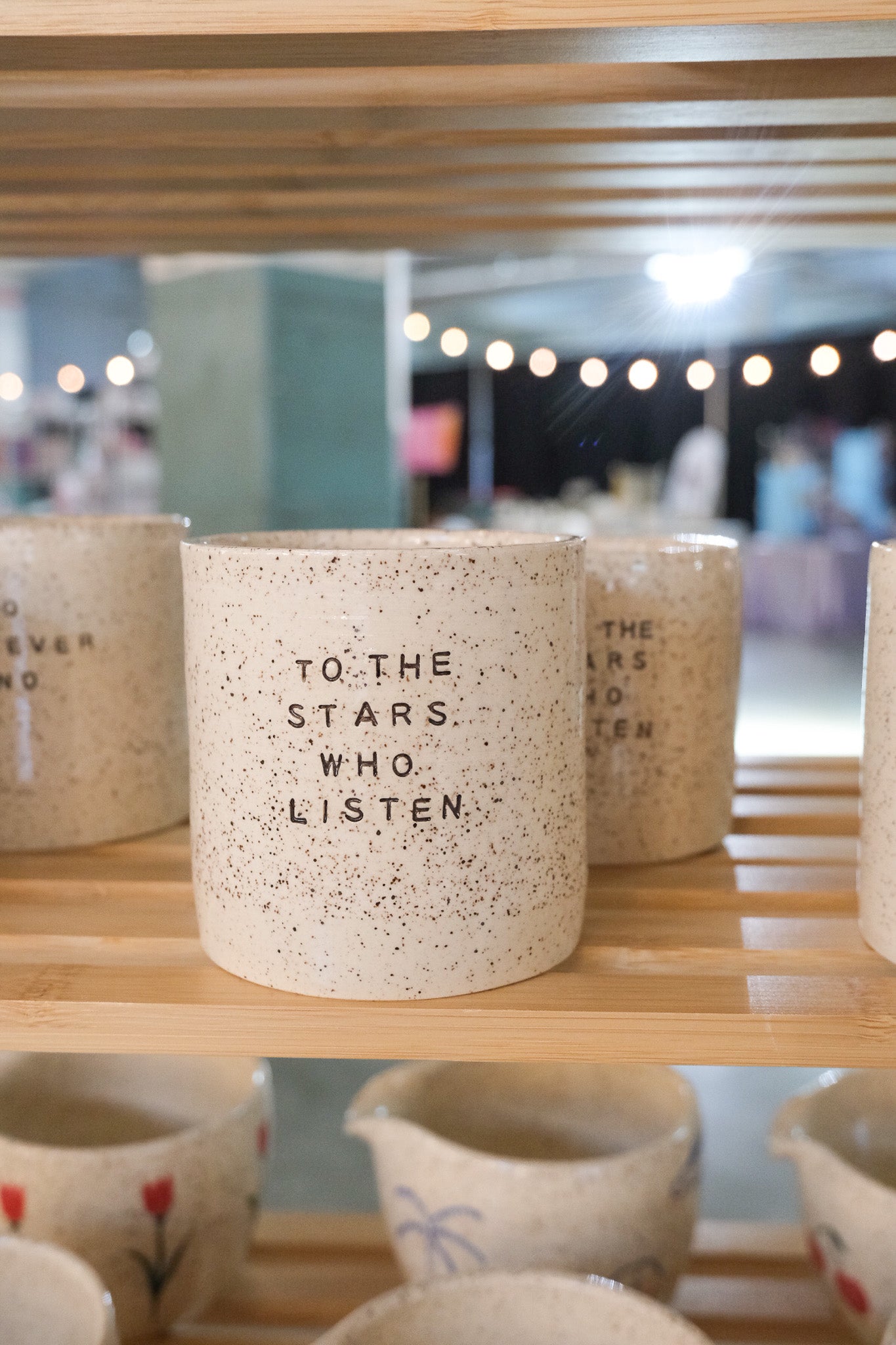 pre-order 'to the stars who listen' dimple cup