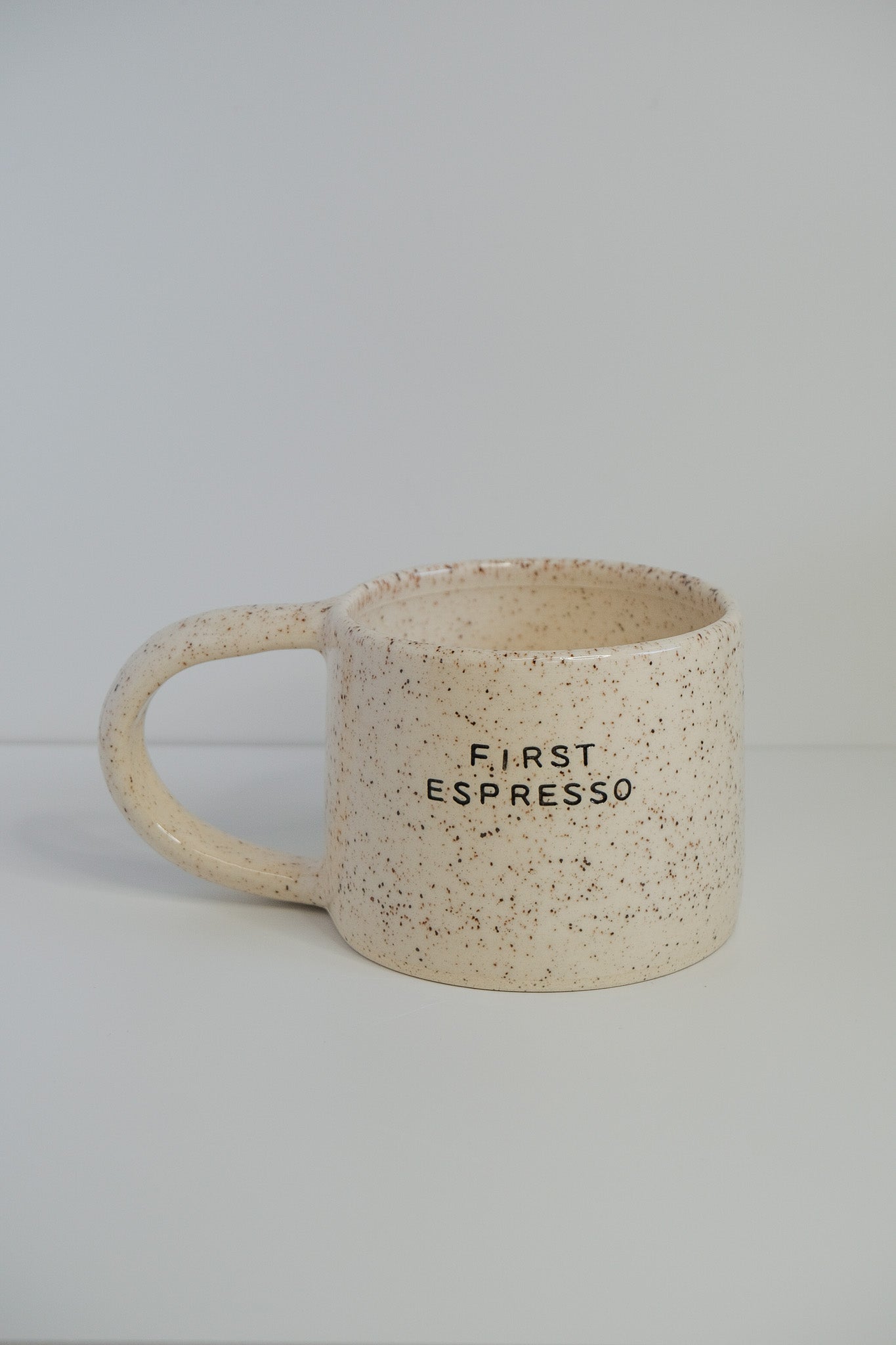 'first espresso' mini mug