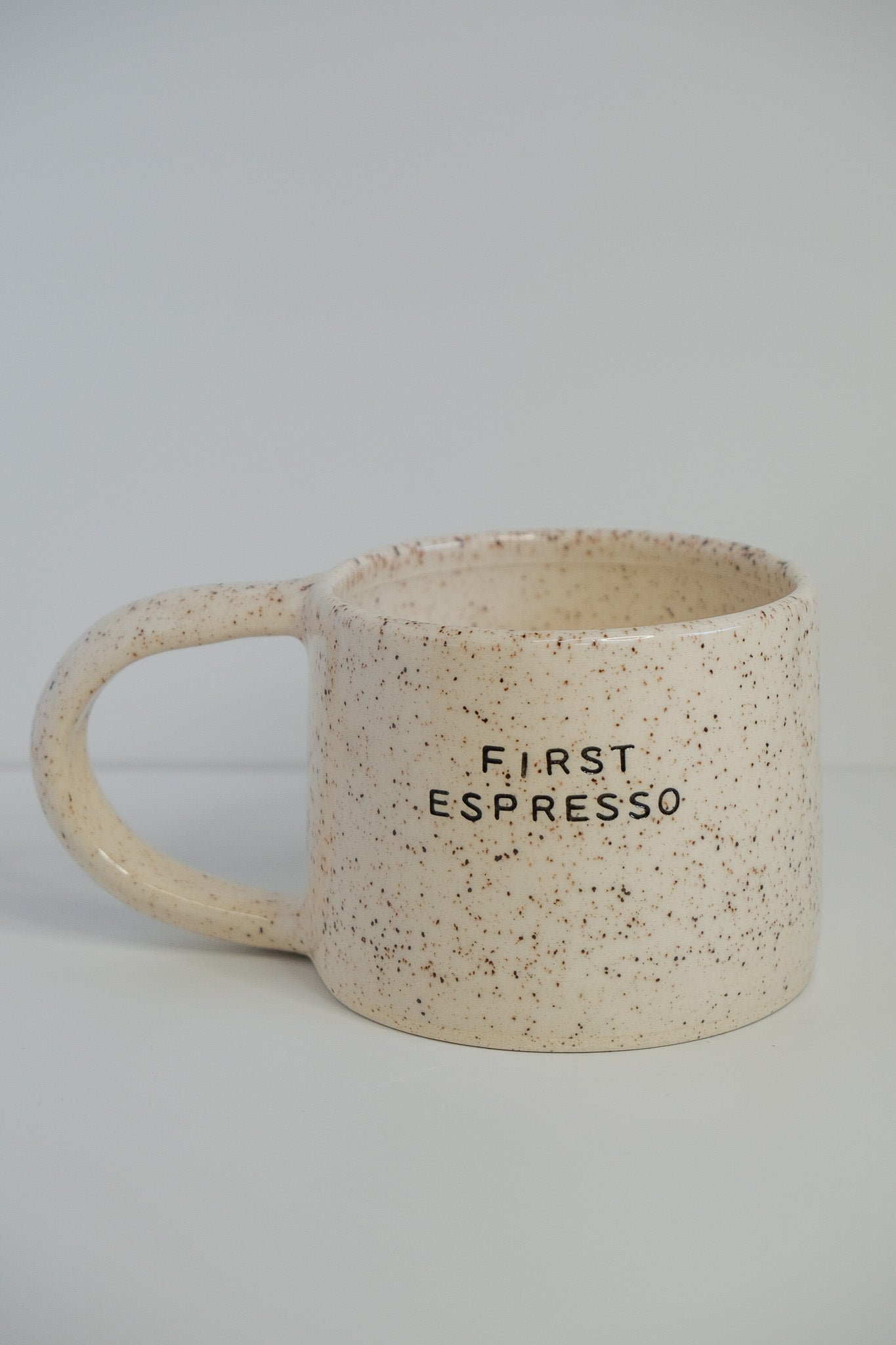 'first espresso' mini mug