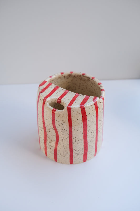striped travel tumbler