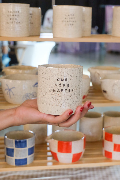 pre-order 'one more chapter' dimple cup