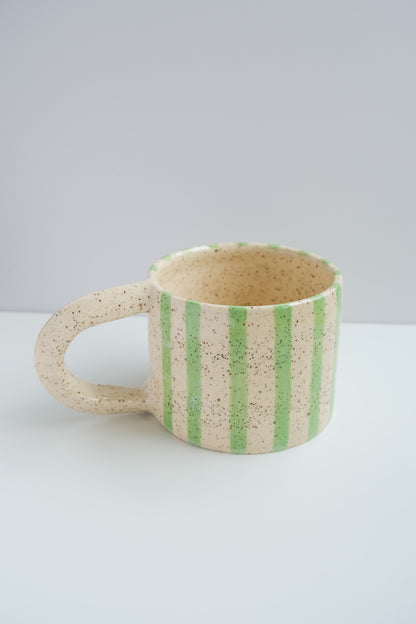 pistachio striped mug