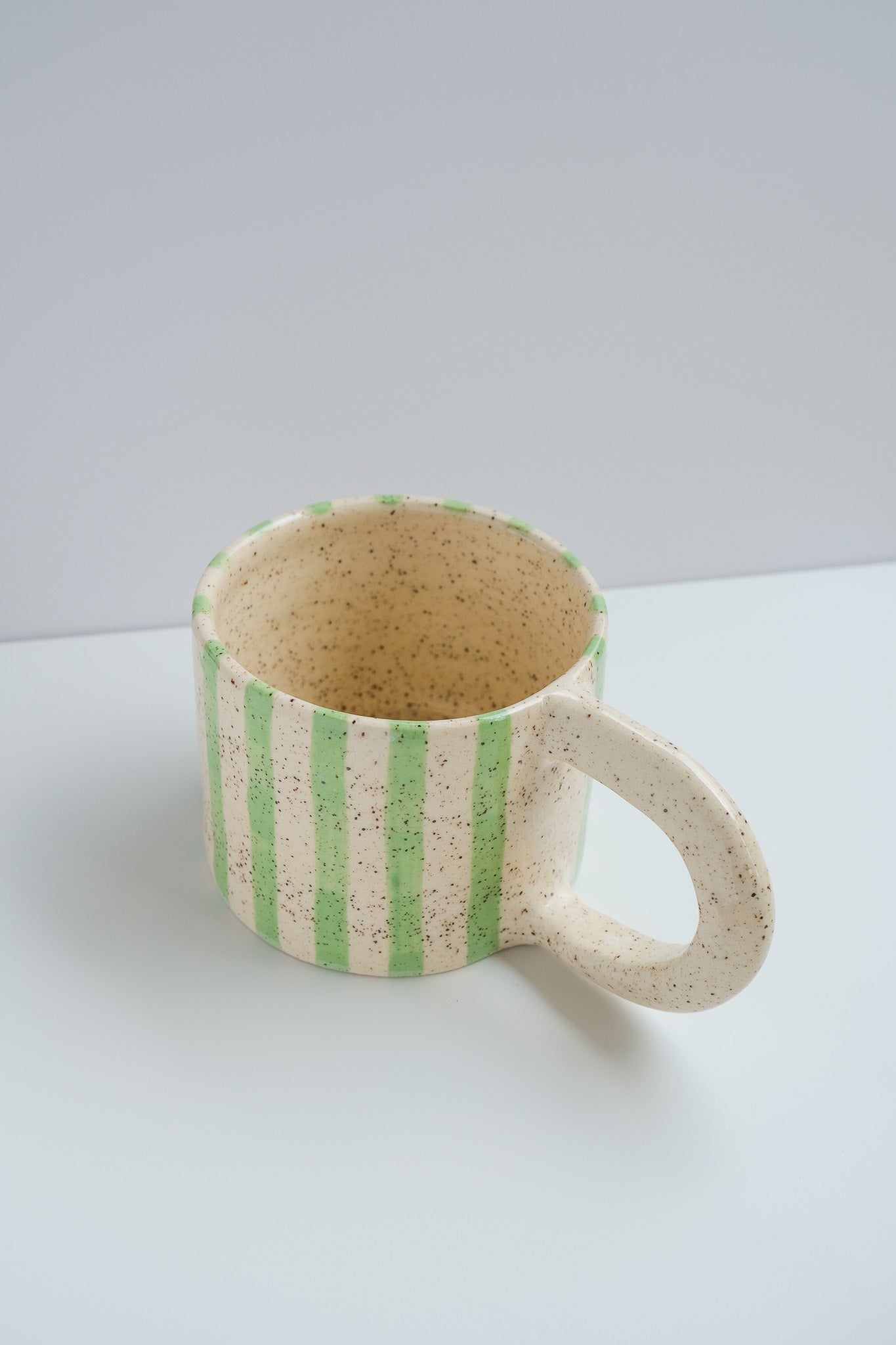 pistachio striped mug