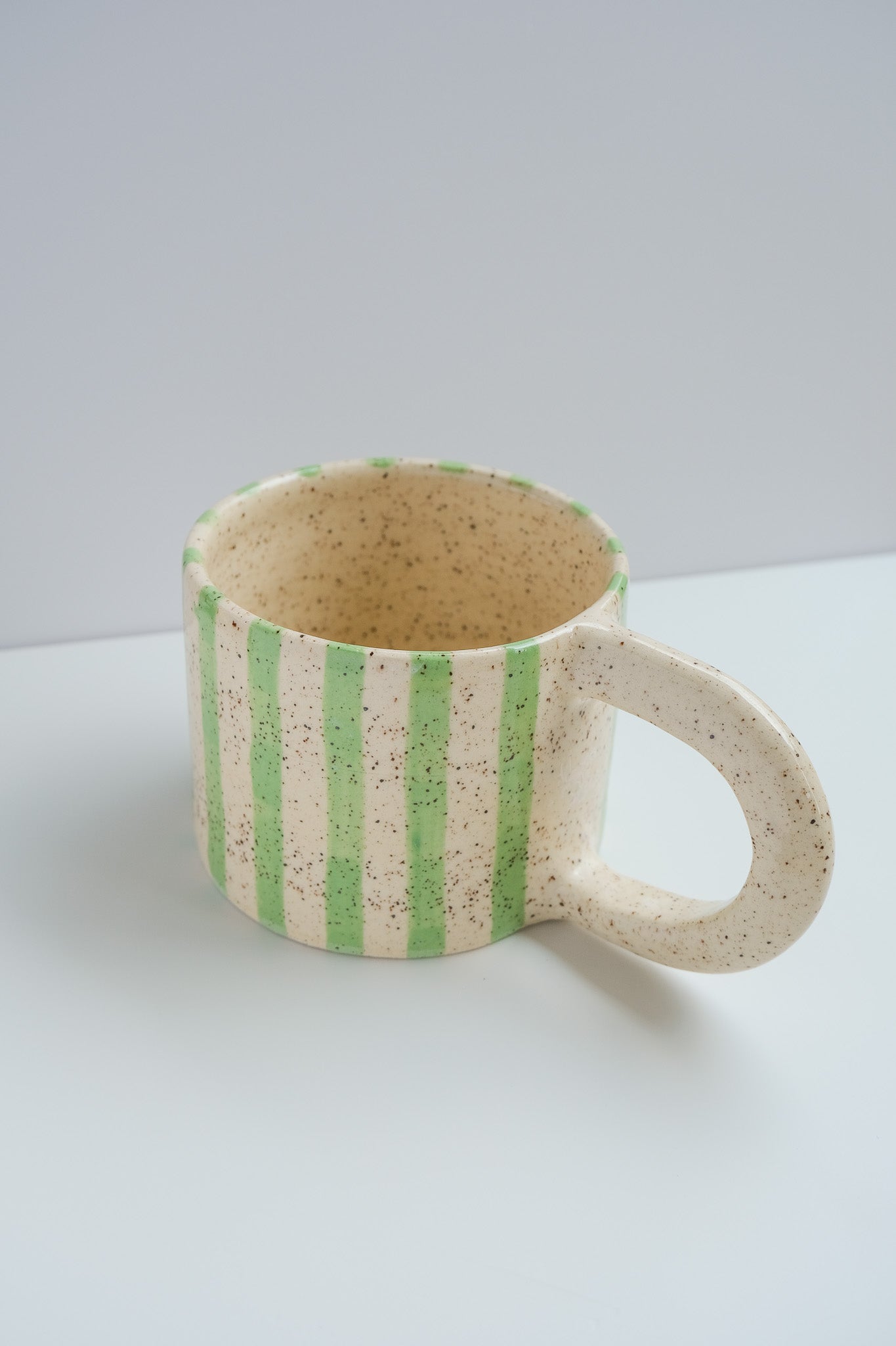 pistachio striped mug
