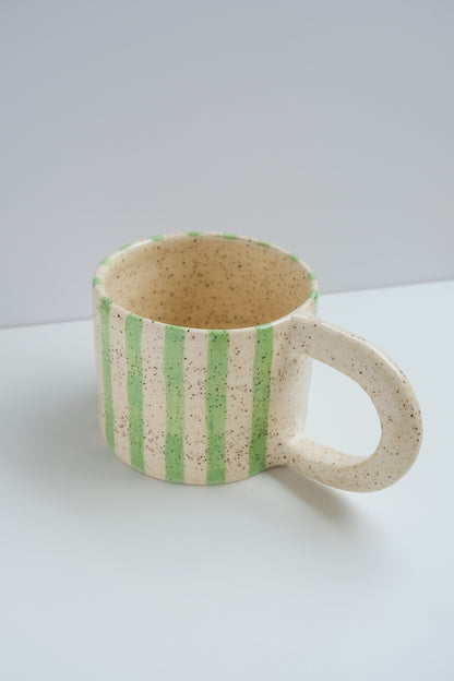 pistachio striped mug