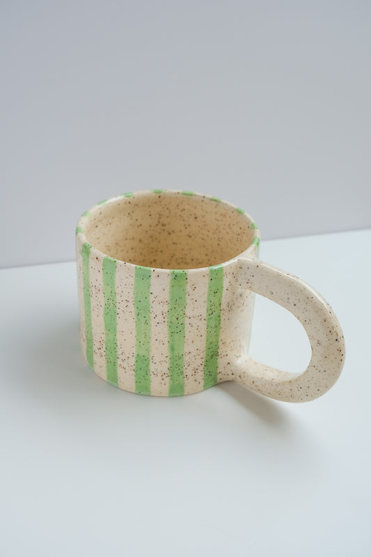 pistachio striped mug