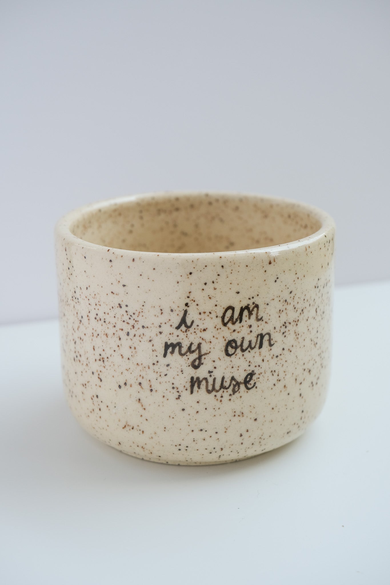 'i am my own muse' mini cup