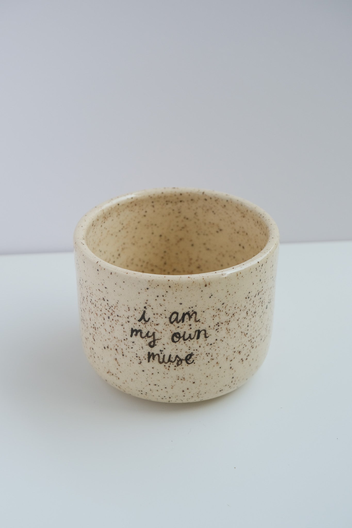 'i am my own muse' mini cup