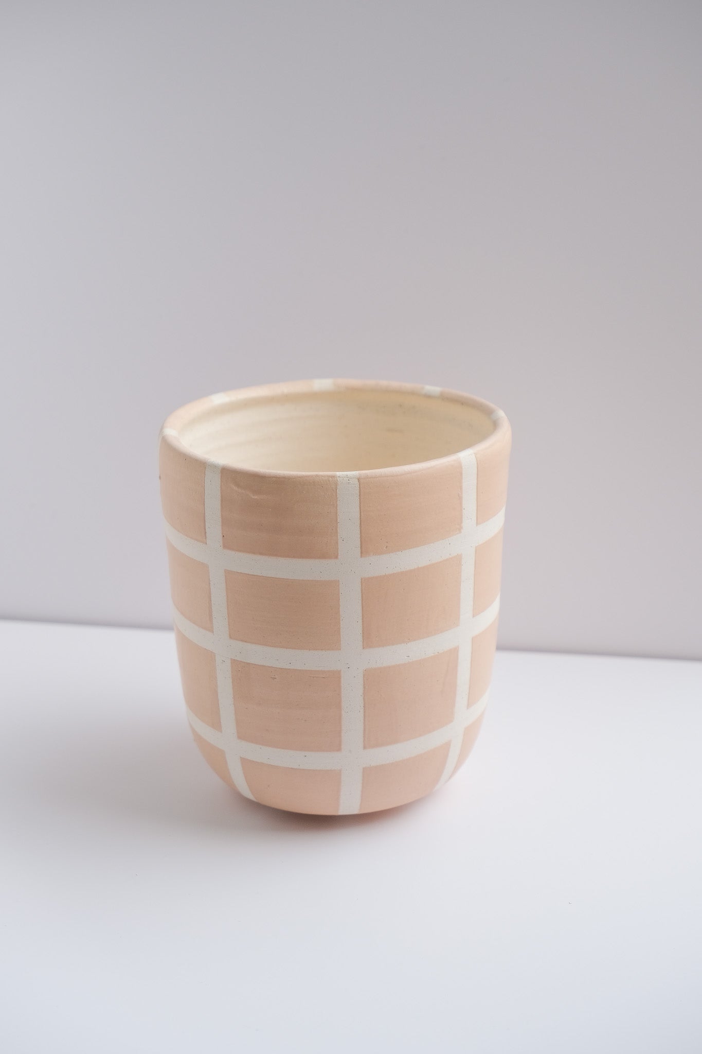 sale beige checkered vase