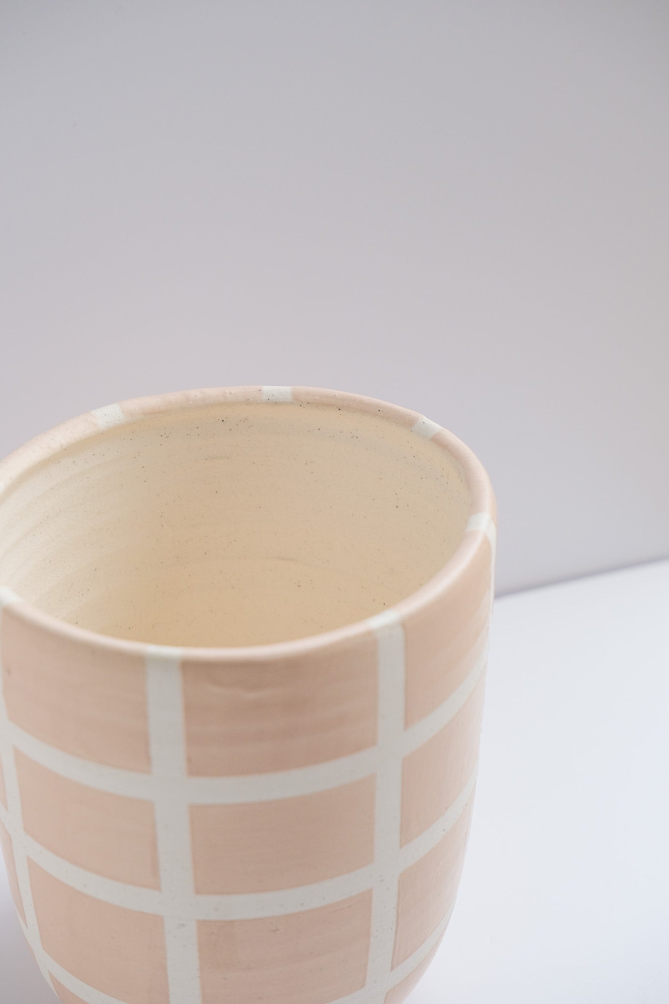 sale beige checkered vase