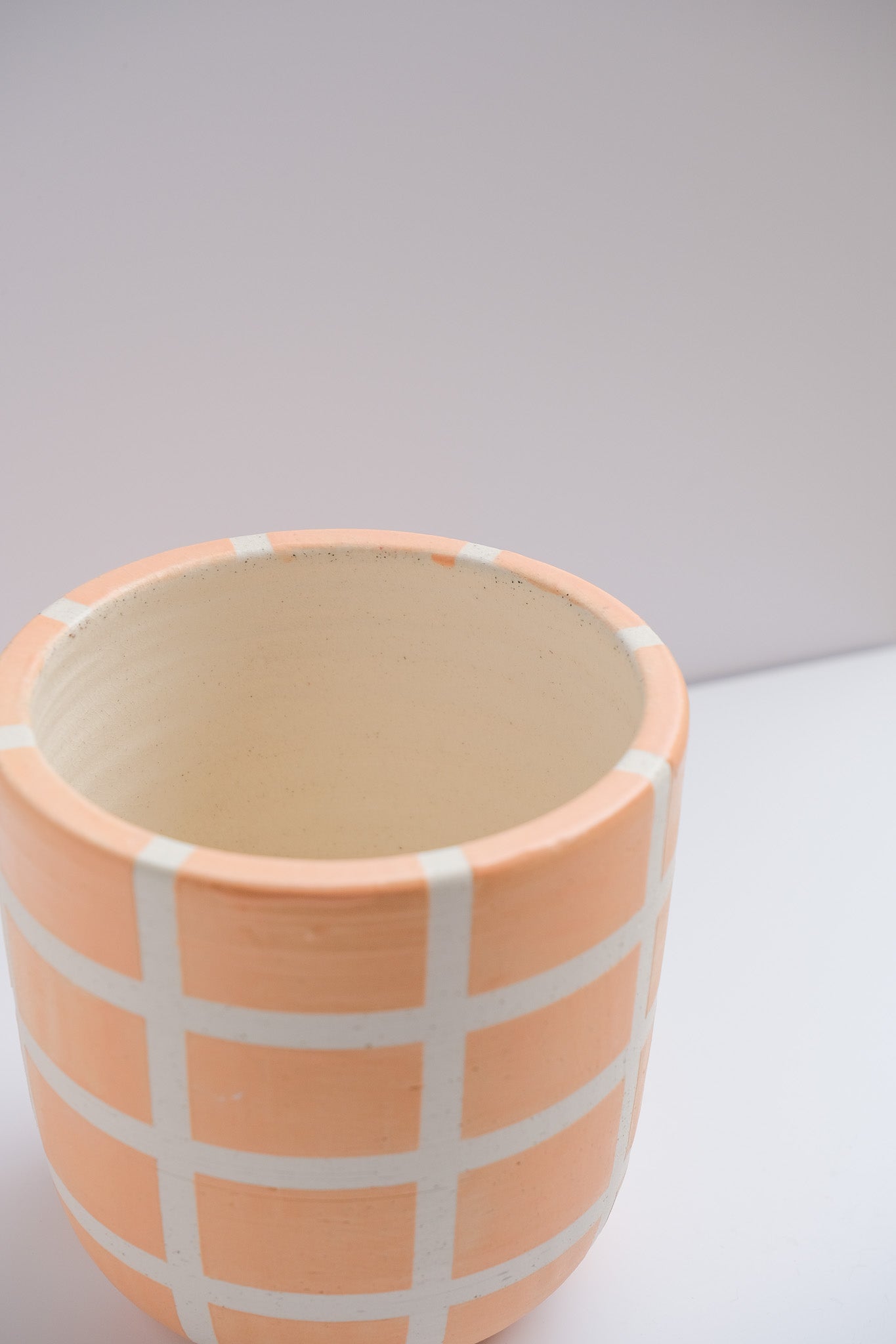 sale peach checkered vase