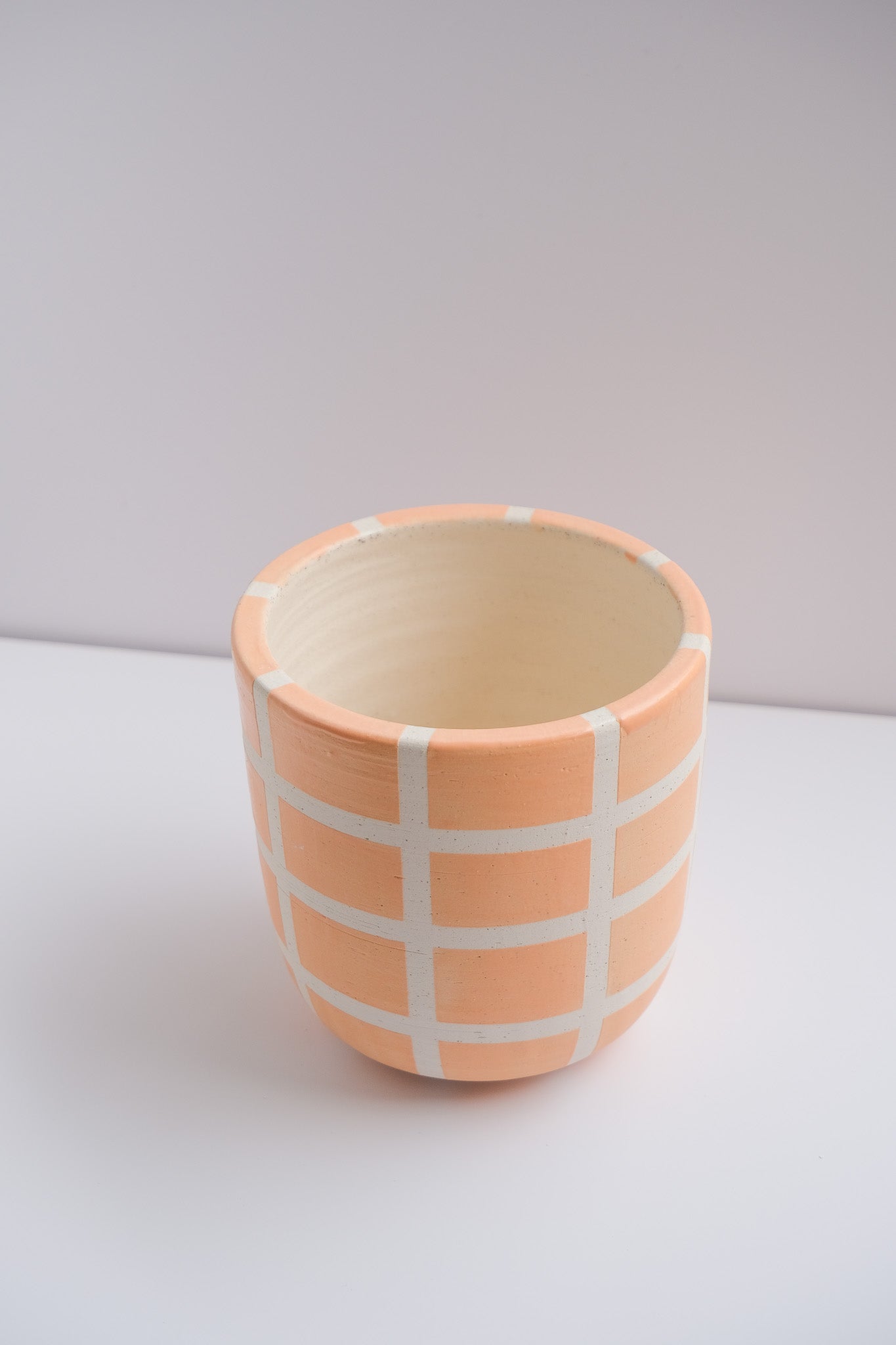 sale peach checkered vase