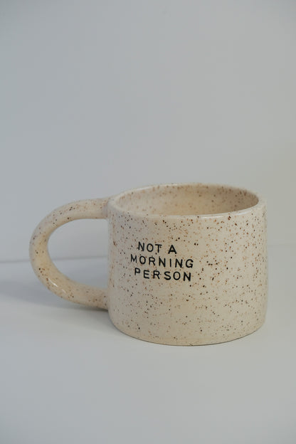 'not a morning person' mini mug