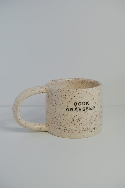 'book obsessed' mini mug